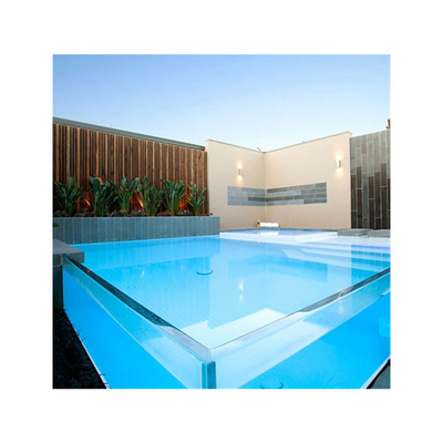 ODM Vidrio flotante totalmente templado claro para piscina de ventanas de aluminio