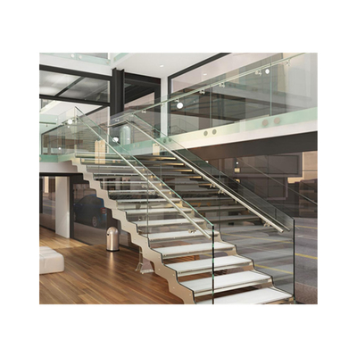 Panel de vidrio endurecido de seguridad de 10 mm y 8 mm para el techo de escaleras