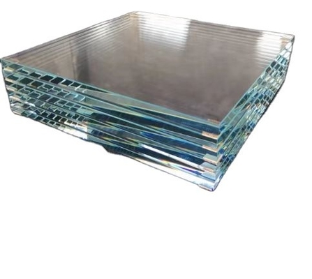 Temperado extra transparente de vidrio flotante plano de 4 mm para ventana de barandilla de partición