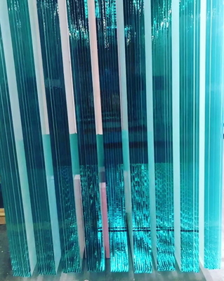 Mejor calidad de vidrio super transparente de cristal cristalino para cortinas de pared